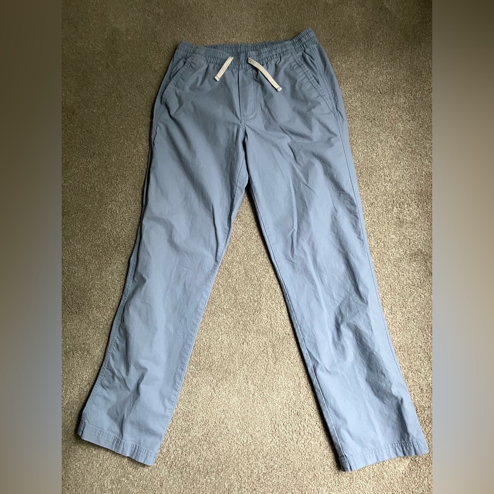 CHARLESTON THREADS light blue pull on  cotton blend pants beach summer travel M